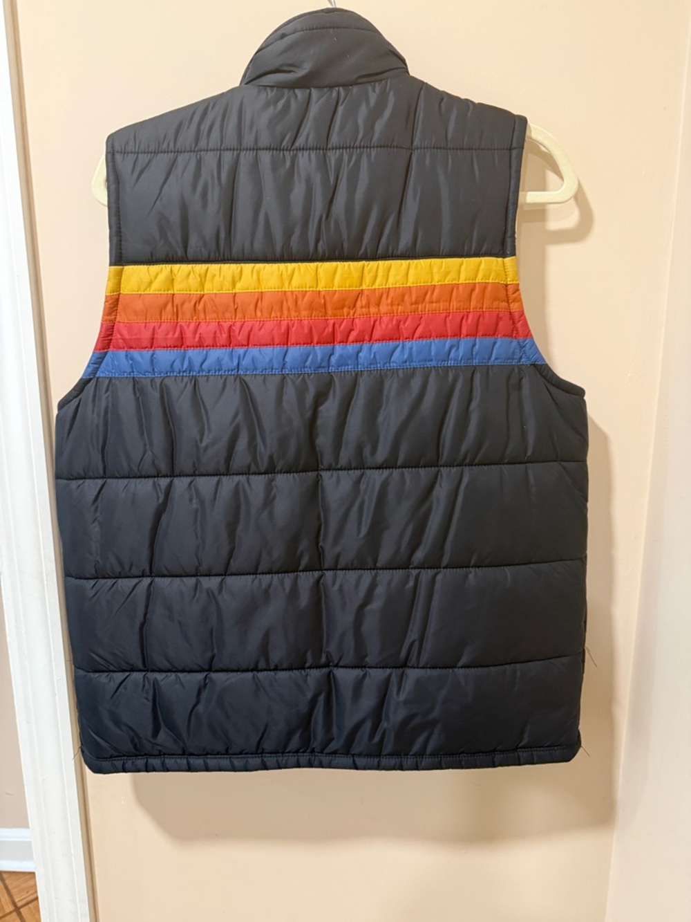 Aviator Nation 4 STRIPE VEST SHERPA - NAVY Small - Picture 2 of 4